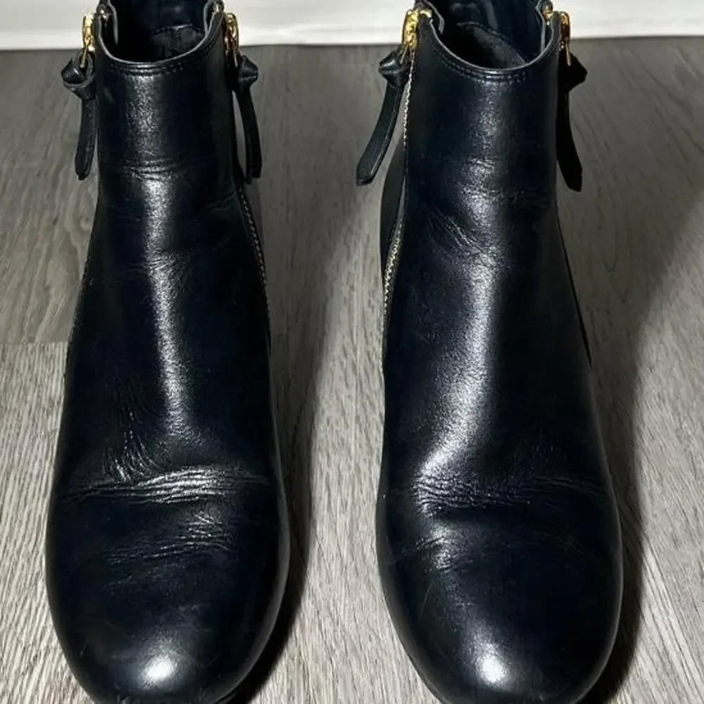 Cole haan black leather ankle Boots